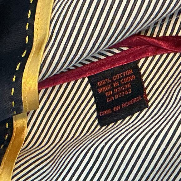 Marc Ecko Black Pinstriped Single Breast Lined Blazer Jacket Mens Large - Picture 10 of 16